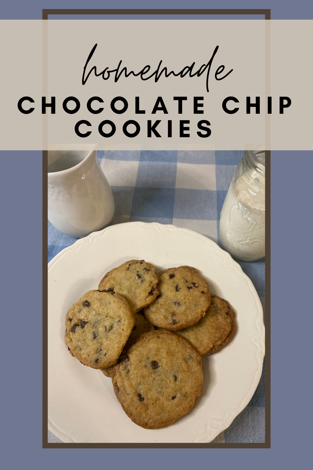 homemade chocolate chip cookie