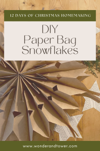 paper bag snowflake