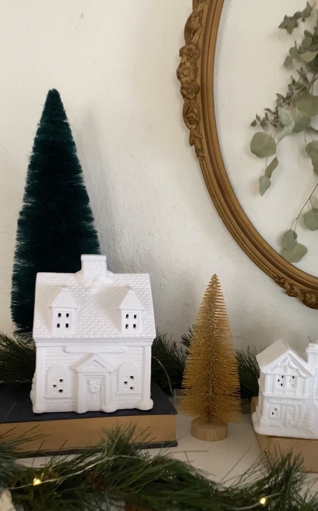 thrifted & upcycled Christmas Villages