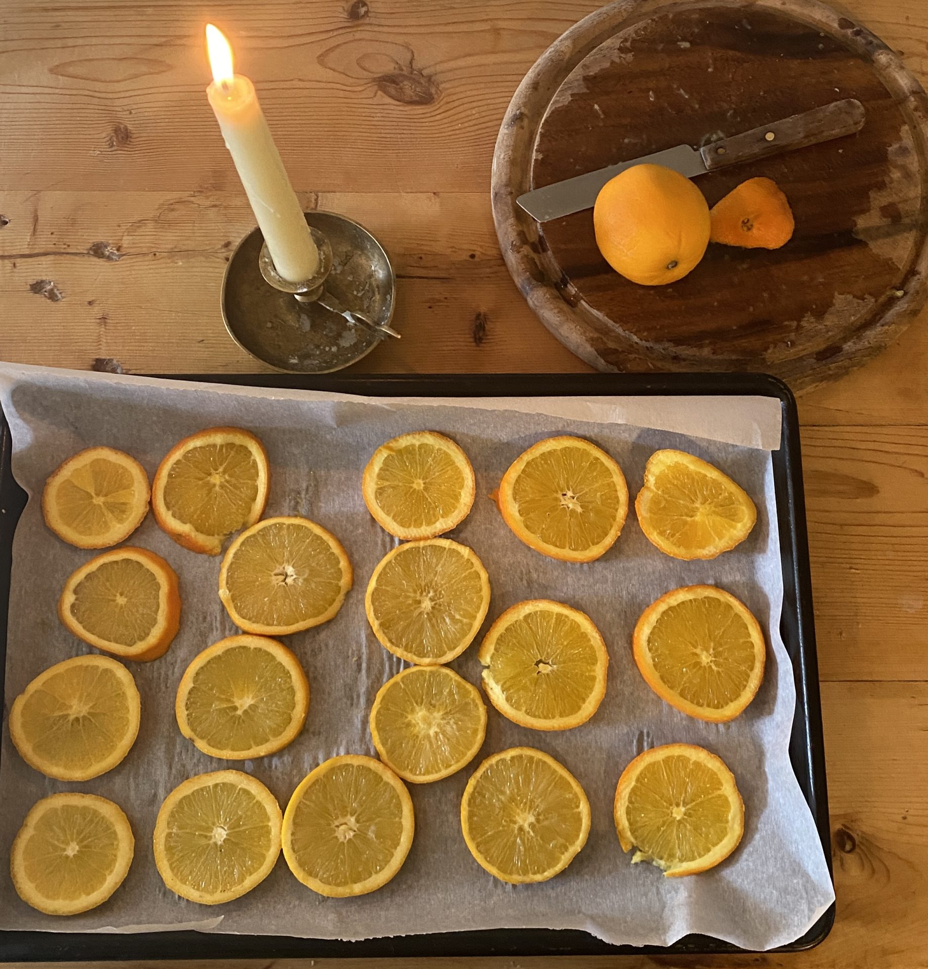 dried orange garland