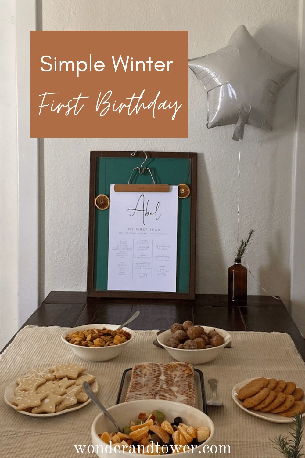 simple winter first birthday