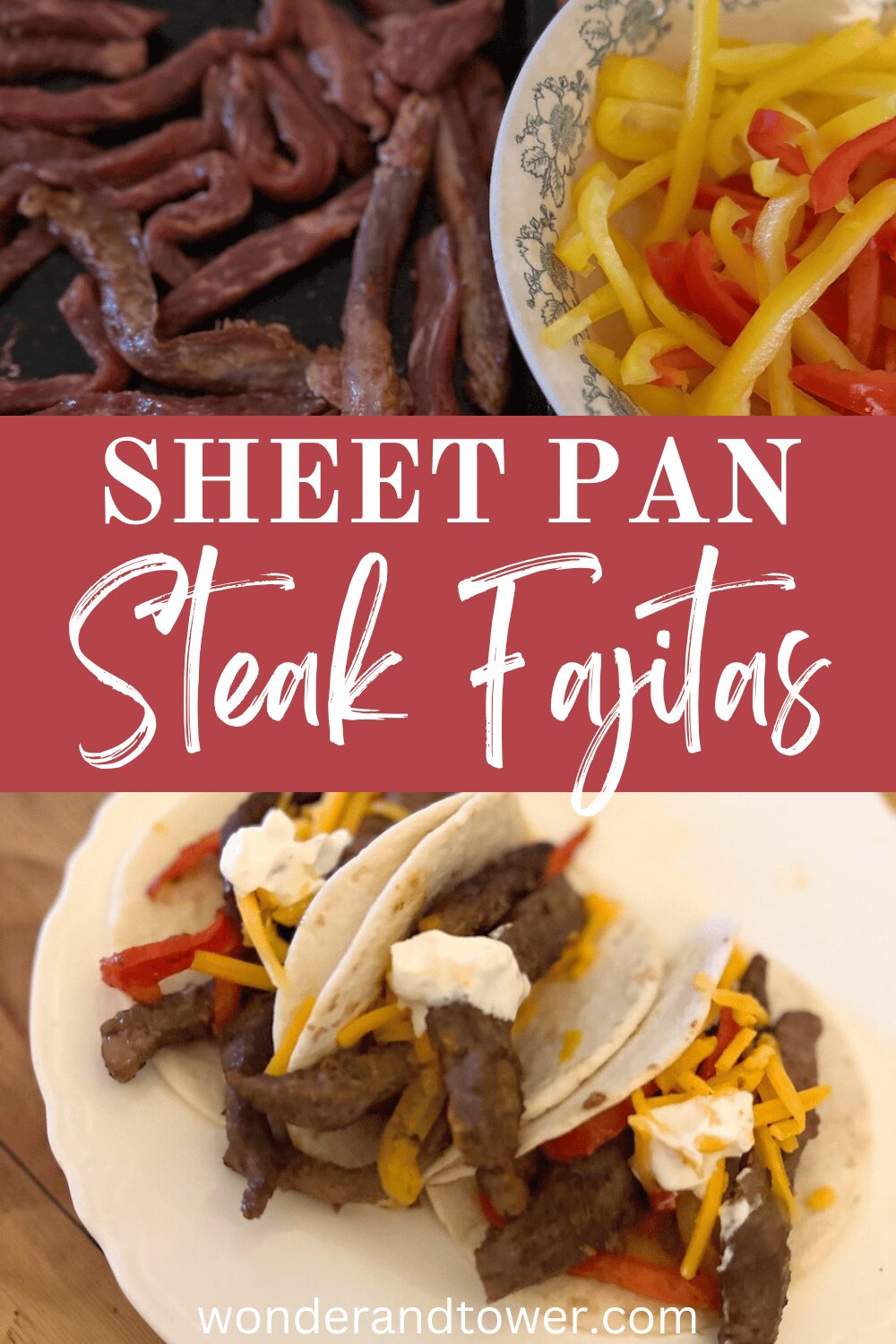 easy sheet pan steak fajitas