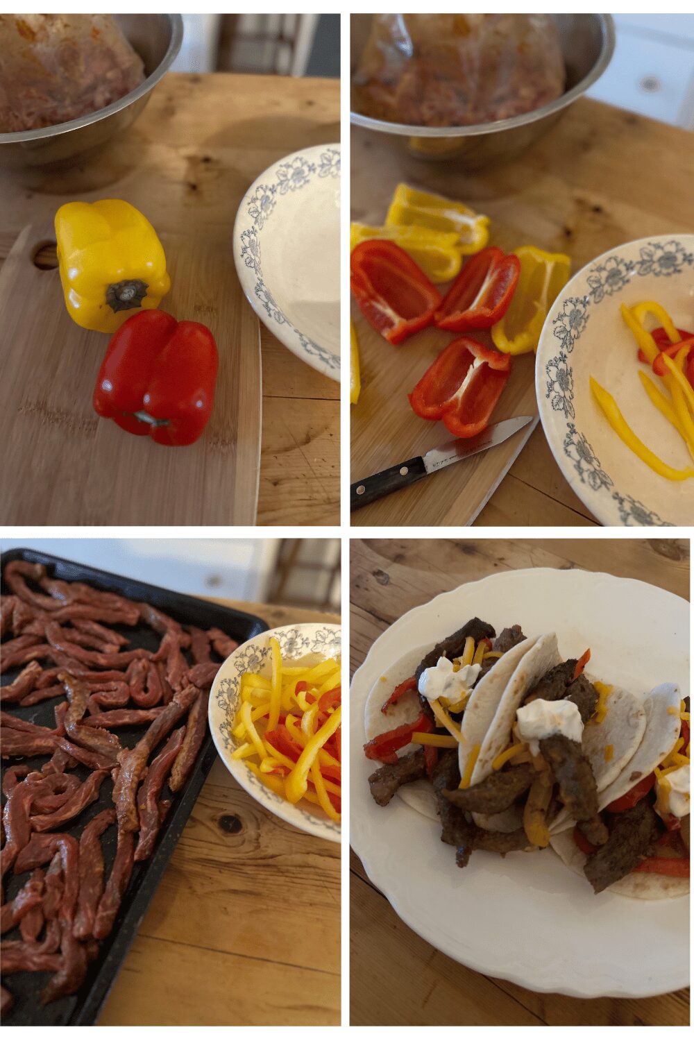 sheet pan steak fajitas