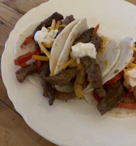 sheet pan steak fajitas