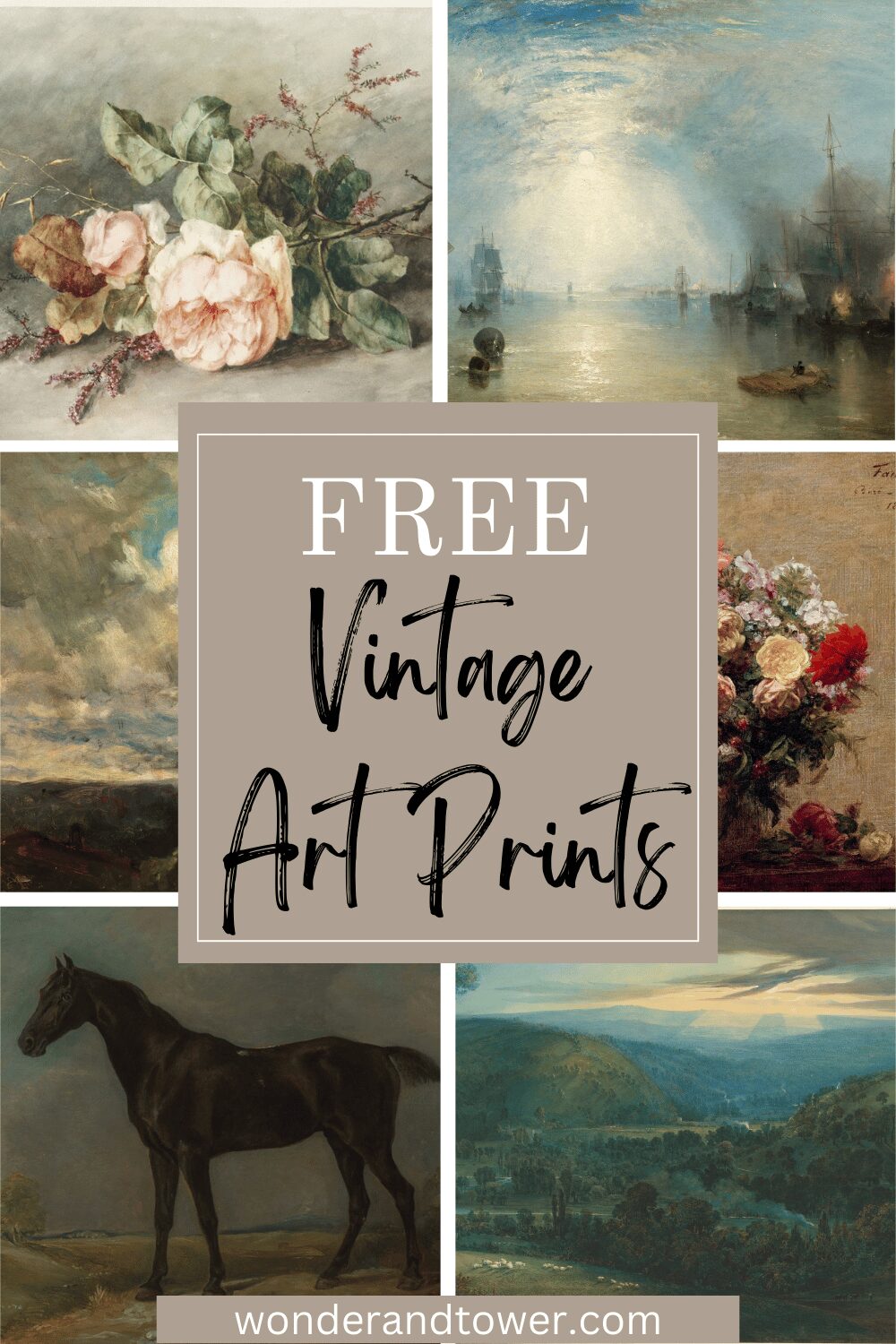 vintage art prints free