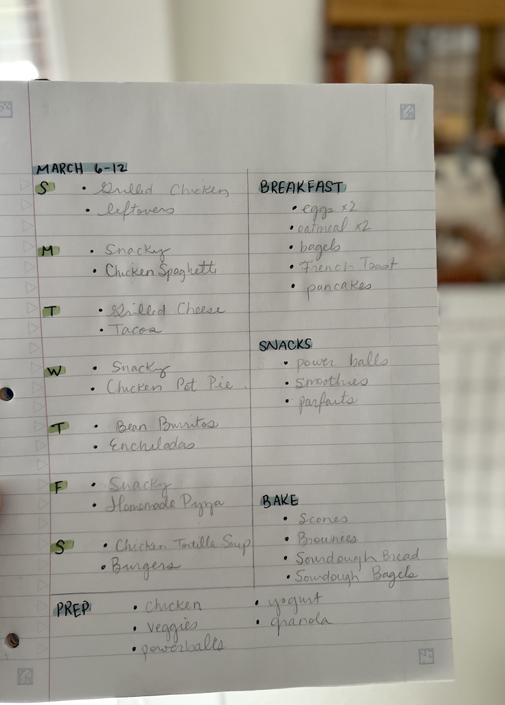 family meal plan