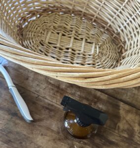 how to clean a wicker basket