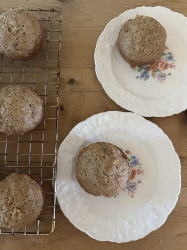 sourdough discard banana muffins