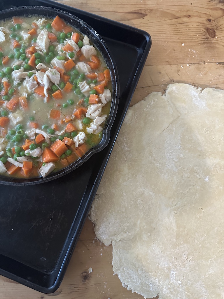 easy Cast Iron Chicken Pot Pie