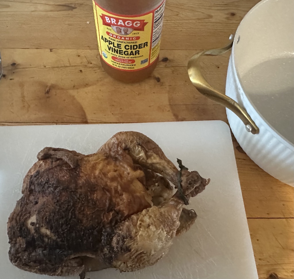 rotisserie chicken bone broth stove top