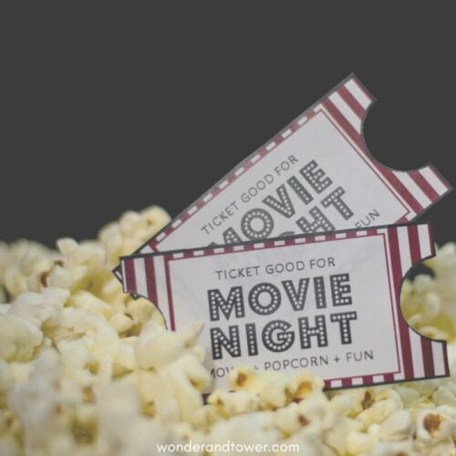 Movie night gift basket