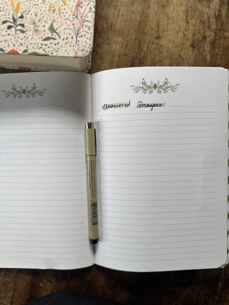how to set up a prayer journal