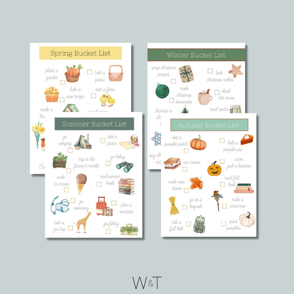 bucket lists prints