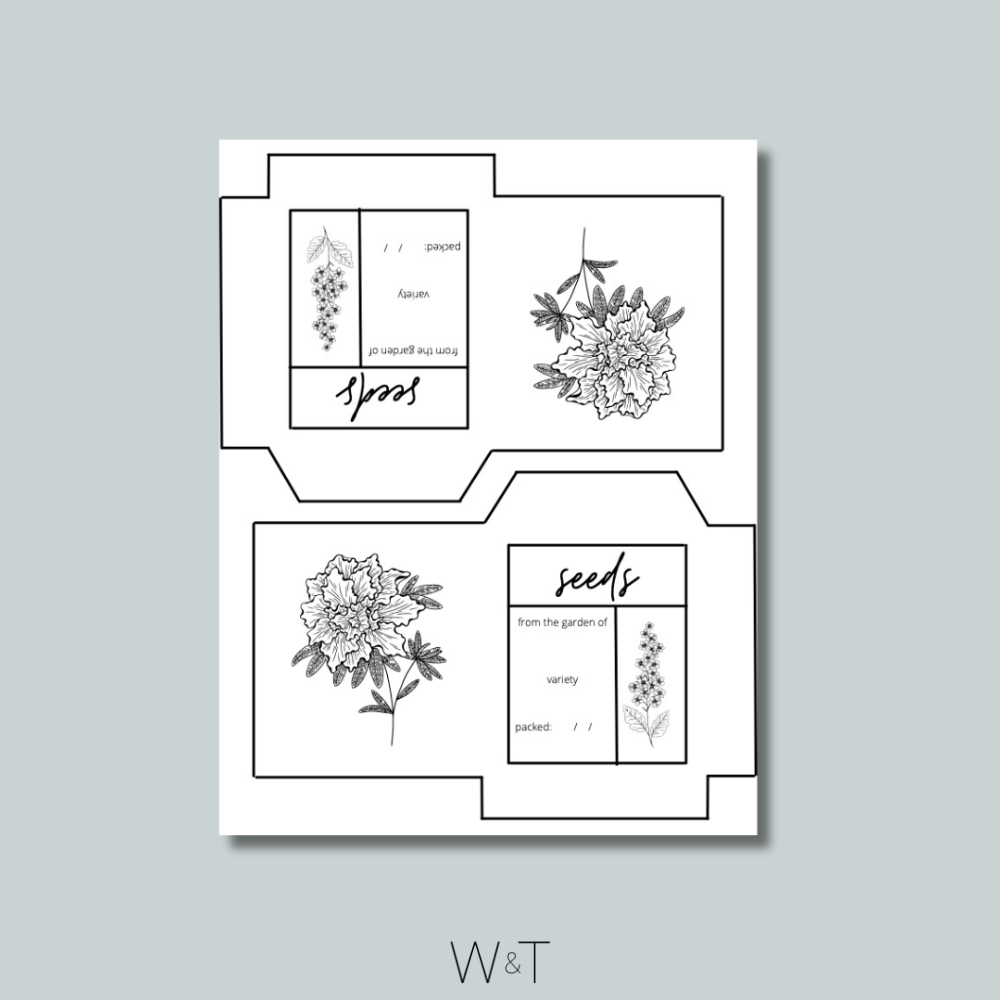 seed packet printable