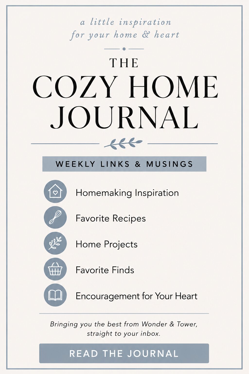 cozy home jounral sidebar