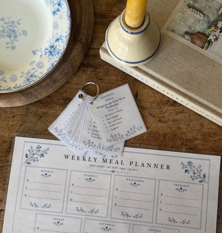 The Dinner Rhythm A Simple Meal Planning Card System