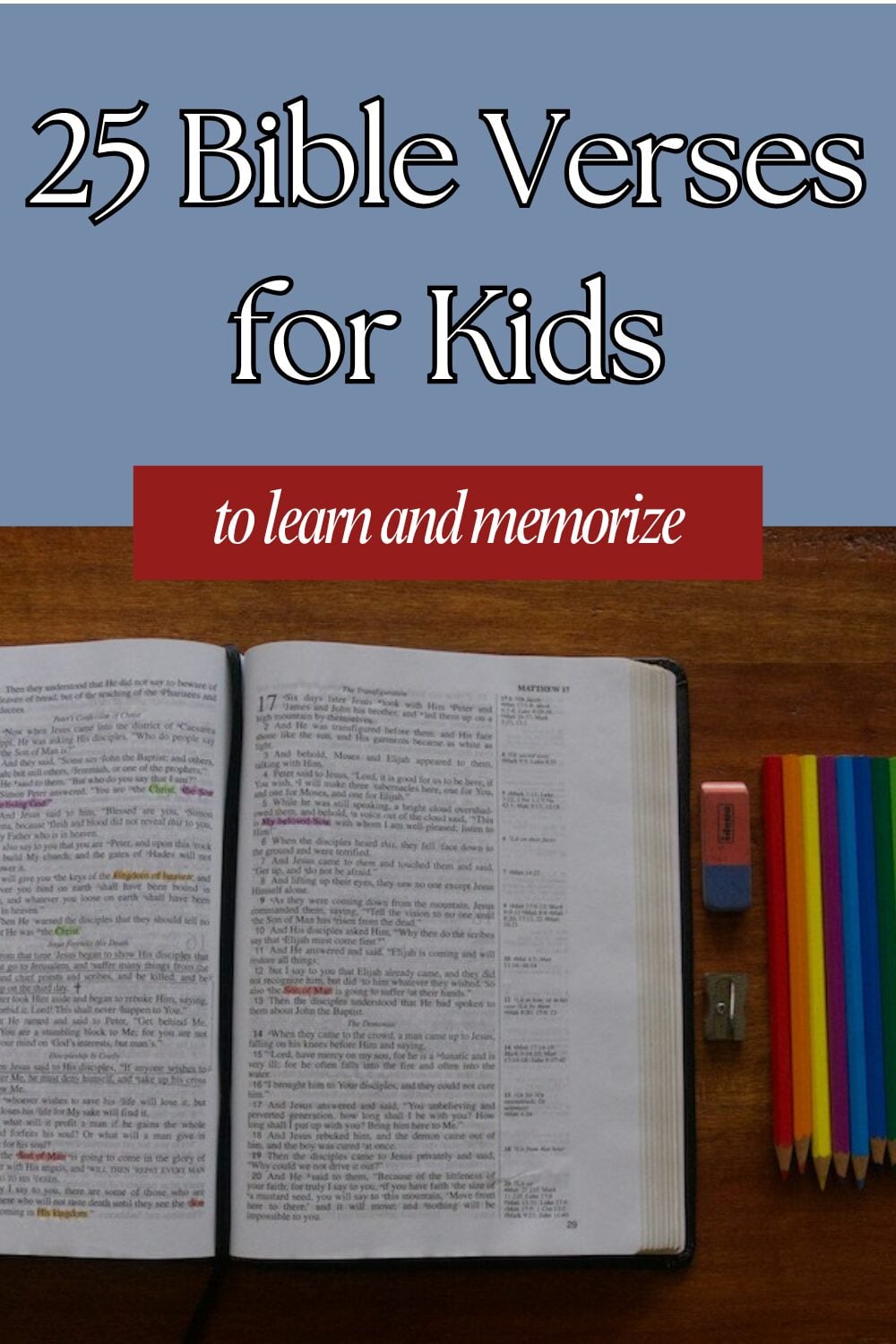 bible verse for kids to memorize