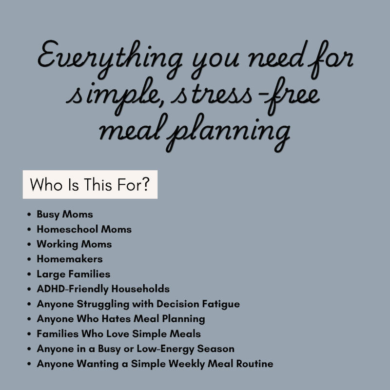 simple meal plan